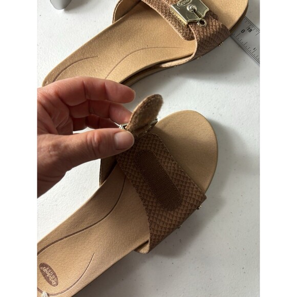 Dr. Scholl's Buckle Slide Sandal Originalist Honey Snake Sz 6 - Picture 5 of 14